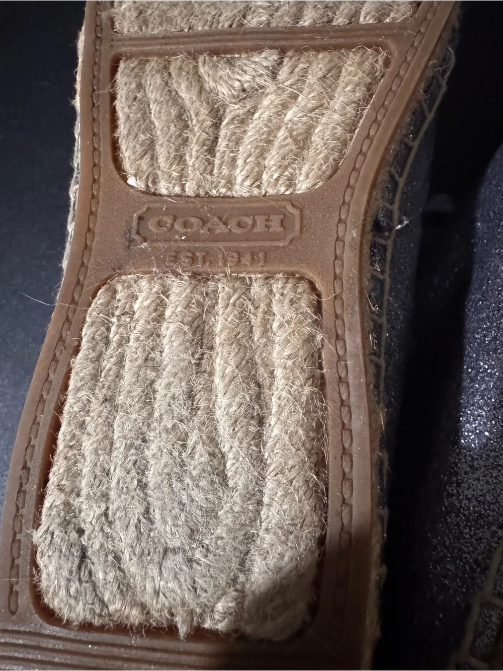 Coach Women's Ramira Glitter Espadrille Sneakers - Blue Gunmetal Size 7